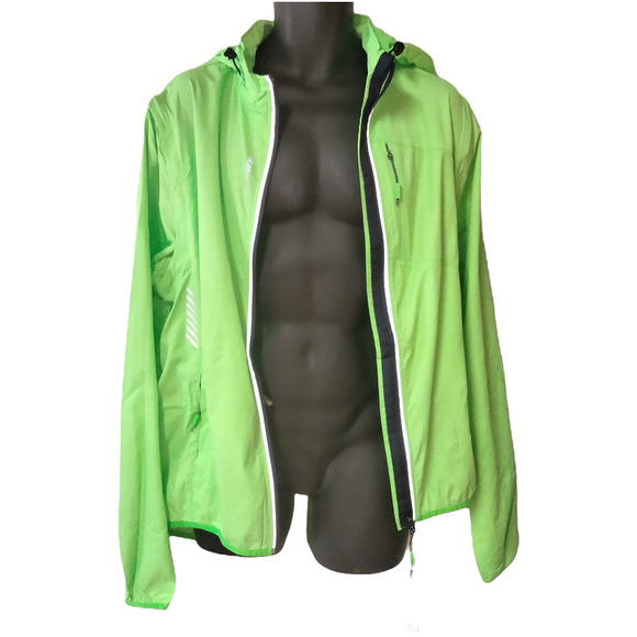 SILVINI Jacket VETTE Mens Neon Green Cycling Running Active Windbreaker NEW - Picture 6 of 12